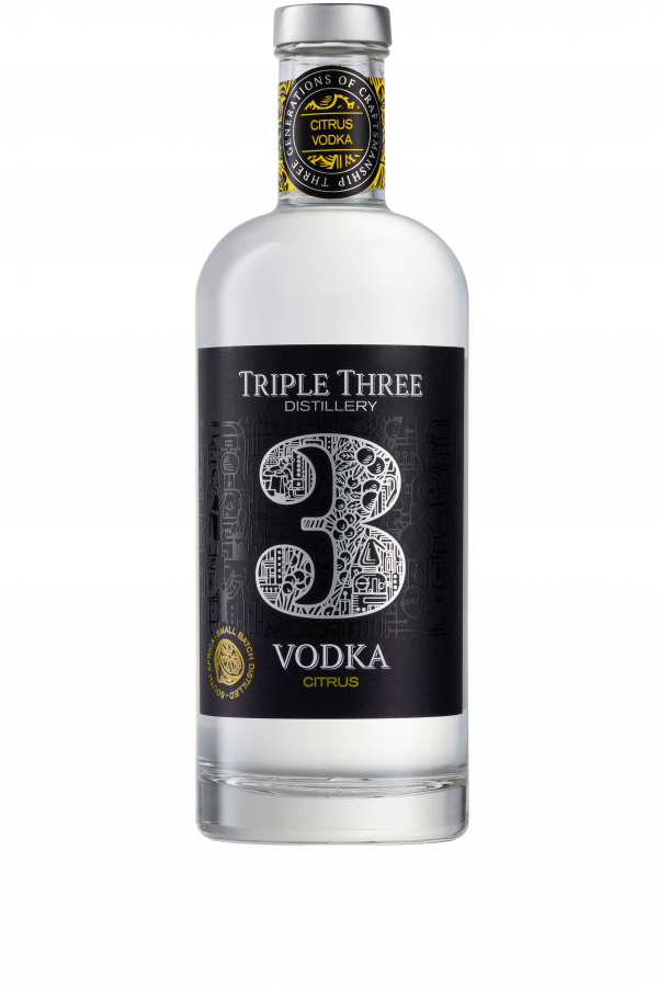 Triple Three Citrus Vodka 750ml