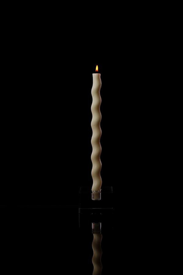 A dinner candle with an inclined plane wrapped helically around a central ax, reflecting a time when the okra team felt a slight bit screwed.