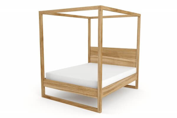 Queen Size 4-Poster Bed Frame - Blackwood