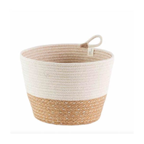 Cotton rope planter basket