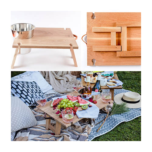 Oak picnic table, portable